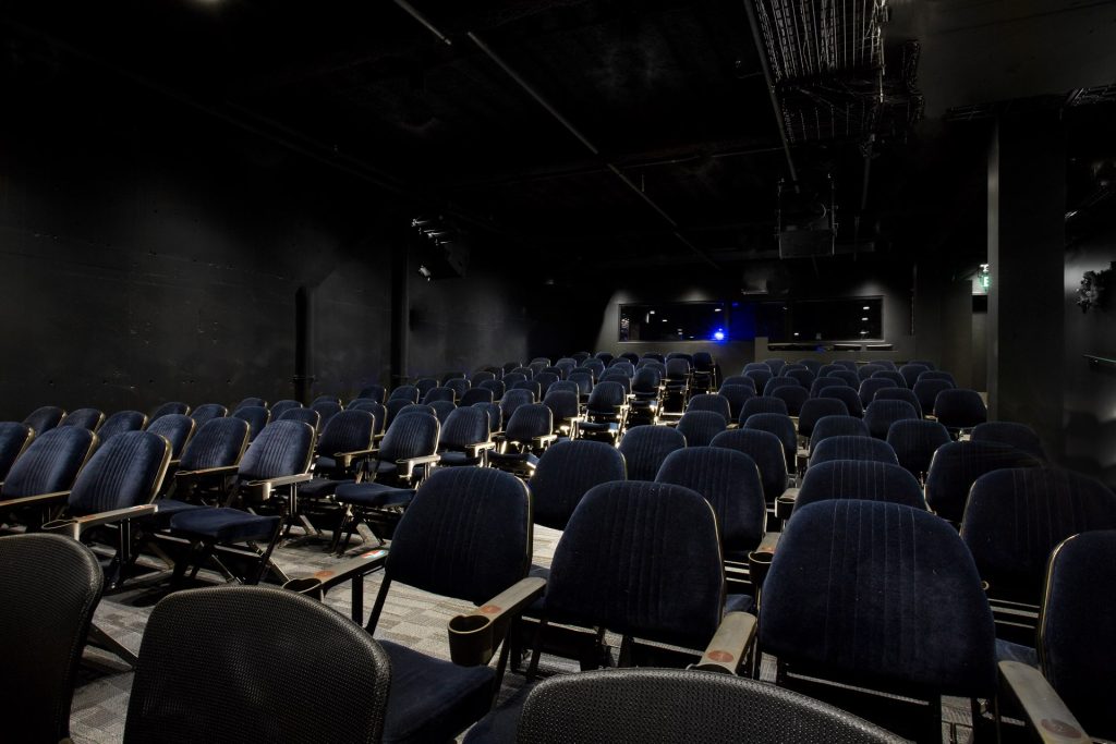 Seating, Egyptian Black Box Theater, architectural design by Elliott Workgroup
