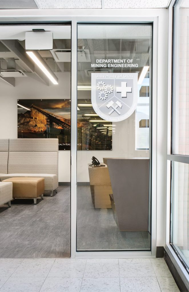 Entrance to the University of Utah Newmont Safety Classroom, architectural design by Elliott Workgroup