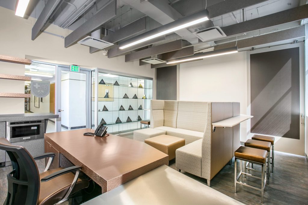 Lobby in the University of Utah Newmont Safety Classroom, architectural design by Elliott Workgroup