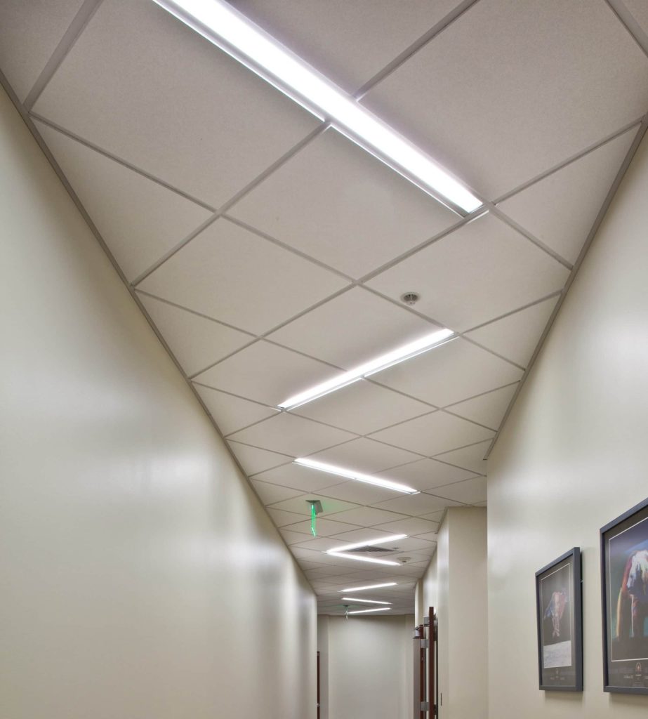 Hallway in Zions Bank Financial Center, architectural design by Elliott Workgroup