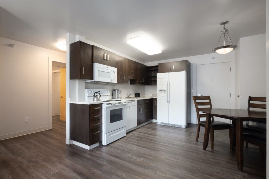 Kitchen, Empire Avenue Workforce Housing, architectural design by Elliott Workgroup