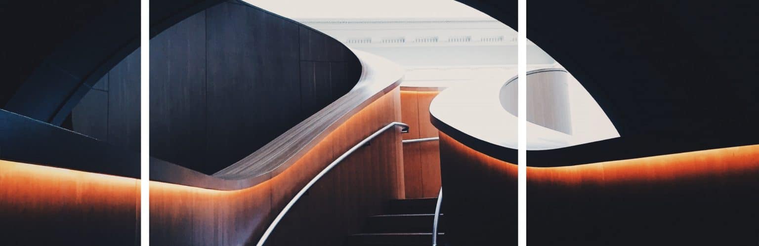 Orange staircase detail
